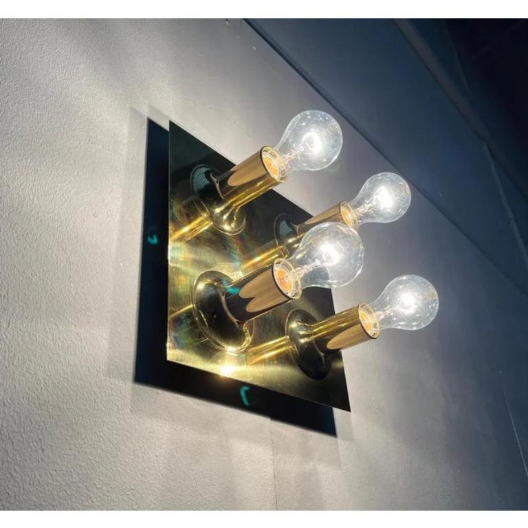 Lámpara de techo o de pared de latón de la era espacial alemana de mediados de siglo de Cosack, años 60 Moderno de mediados de siglo en venta