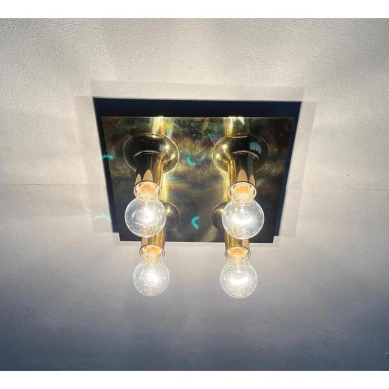 Lámpara de techo o de pared de latón de la era espacial alemana de mediados de siglo de Cosack, años 60 siglo XX en venta