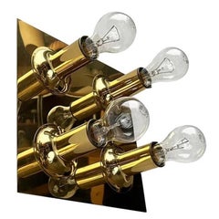 Mid-Century German Space Age Brass Ceiling or Wall Lamp from Cosack, 1960s