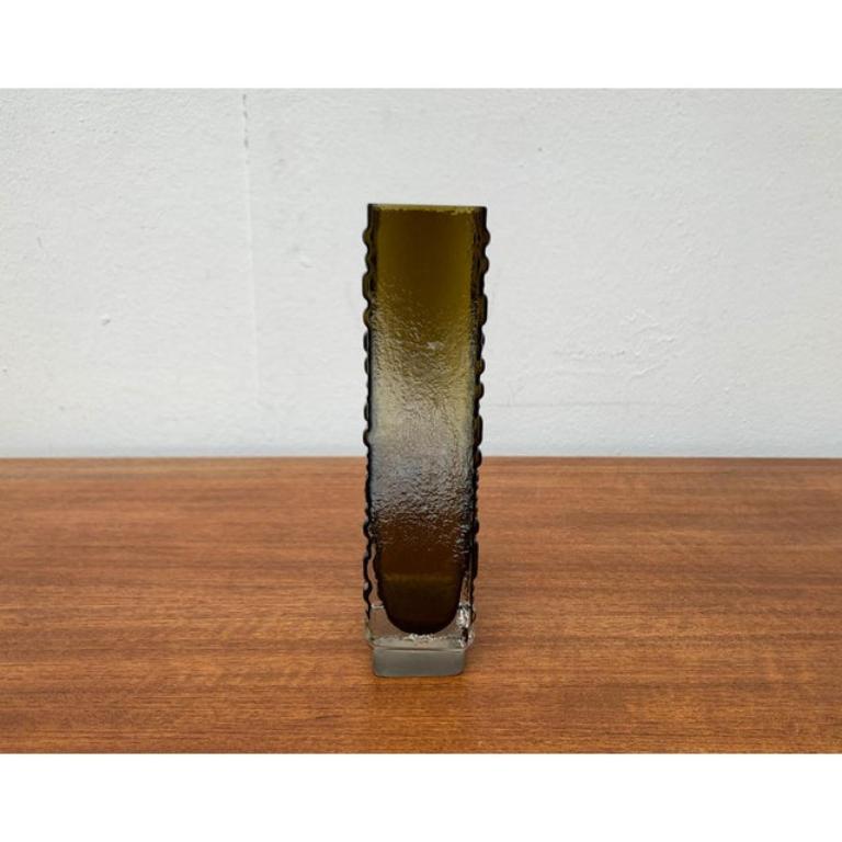 Brutalistische Mid-Century-Vase aus deutschem Raumfahrtzeitalter aus Blasenglas von Emil Funke, 1960er Jahre im Angebot 3