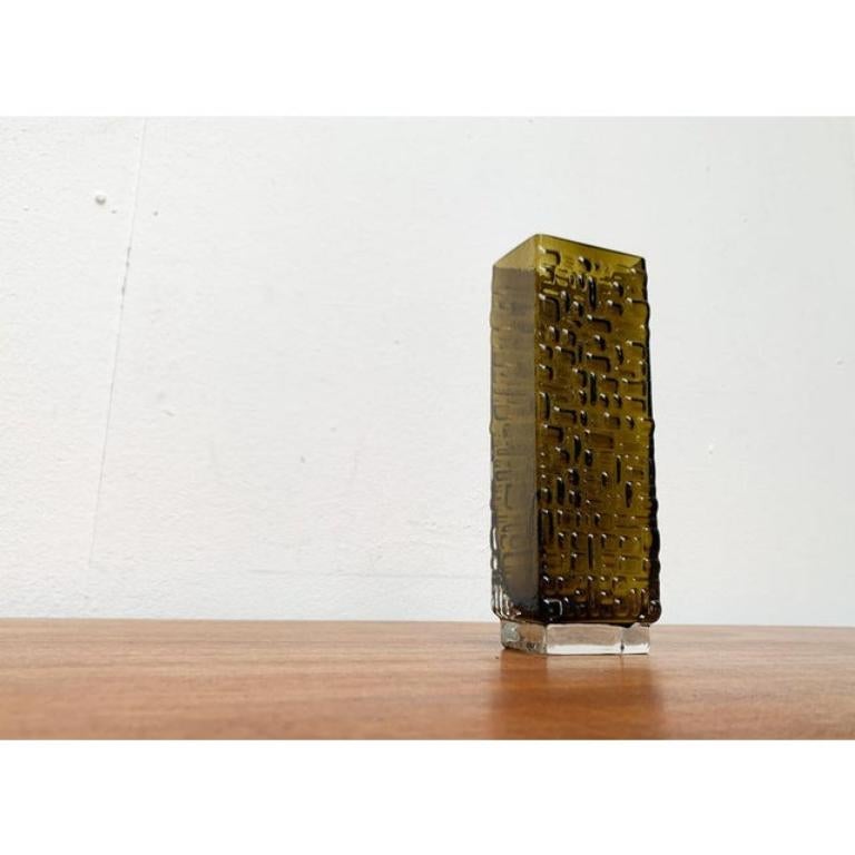 Brutalistische Mid-Century-Vase aus deutschem Raumfahrtzeitalter aus Blasenglas von Emil Funke, 1960er Jahre (Moderne der Mitte des Jahrhunderts) im Angebot