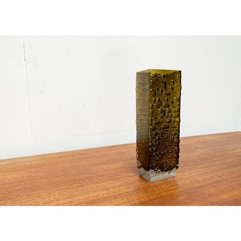 Brutalistische Mid-Century-Vase aus deutschem Raumfahrtzeitalter aus Blasenglas von Emil Funke, 1960er Jahre im Zustand „Hervorragend“ im Angebot in Hamburg, DE