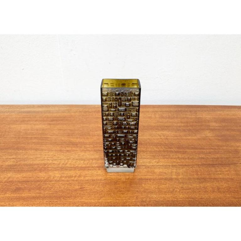 Brutalistische Mid-Century-Vase aus deutschem Raumfahrtzeitalter aus Blasenglas von Emil Funke, 1960er Jahre im Angebot 1