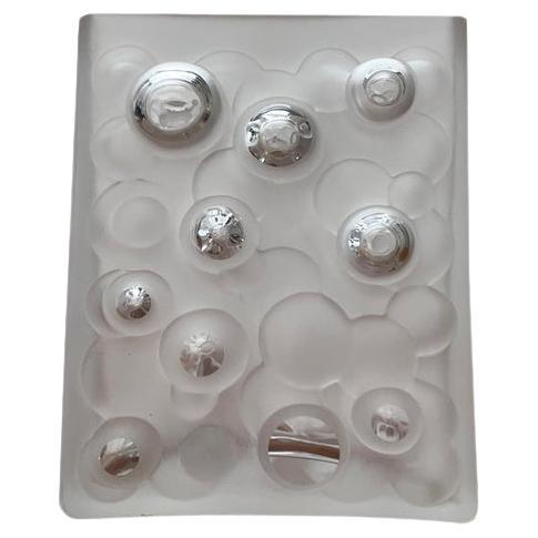 Vaso in vetro a bolle d'aria tedesco di metà secolo di Gral Glass, anni '60