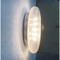 Mid-Century Space Age Ceiling Lamp, Glass & Metal, 1960s Germany
