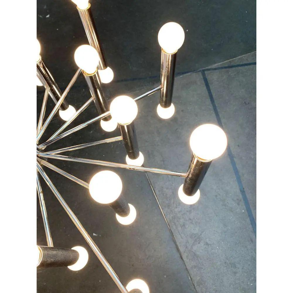 Metallo Lampadario tedesco di metà secolo in stile A Space di Doria Leuchten, anni '60 in vendita