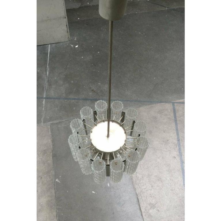 Metallo Lampadario tedesco di metà secolo in stile A Space di Doria Leuchten, anni '60 in vendita