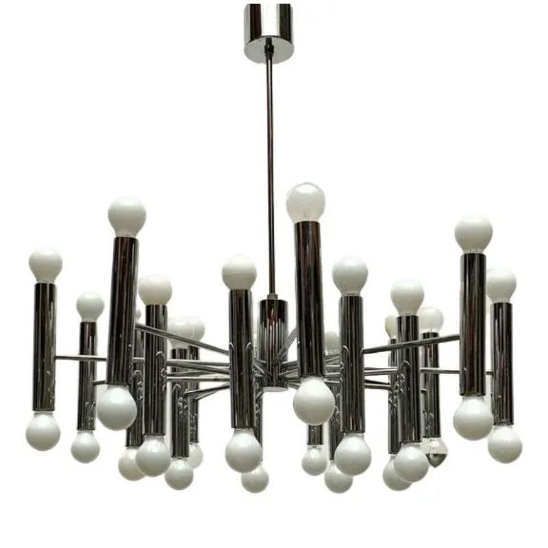 Mid-Century German Space Age Chandelier from Doria Leuchten, 1960s