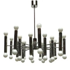 Mid-Century German Space Age Chandelier from Doria Leuchten, 1960s