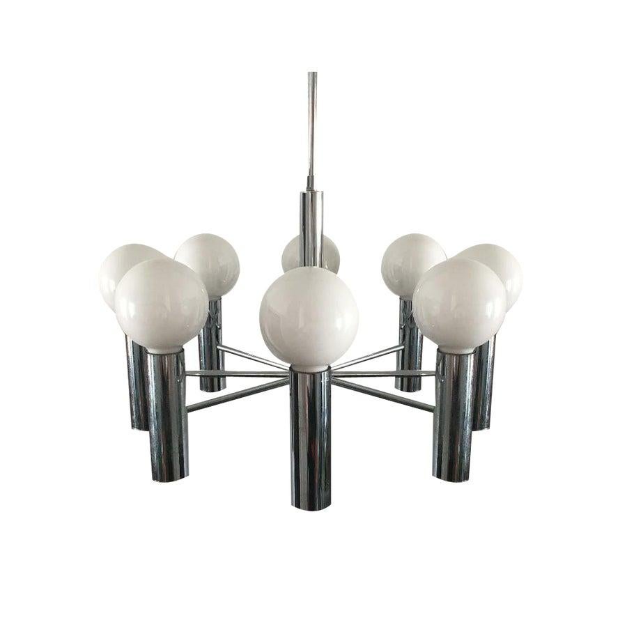 Mid-Century German Space Age Chandelier from Hustadt Leuchten, 1960s
