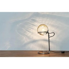 Mid-Century German Space Age Glass and Chrome Table Lamp, 1960s