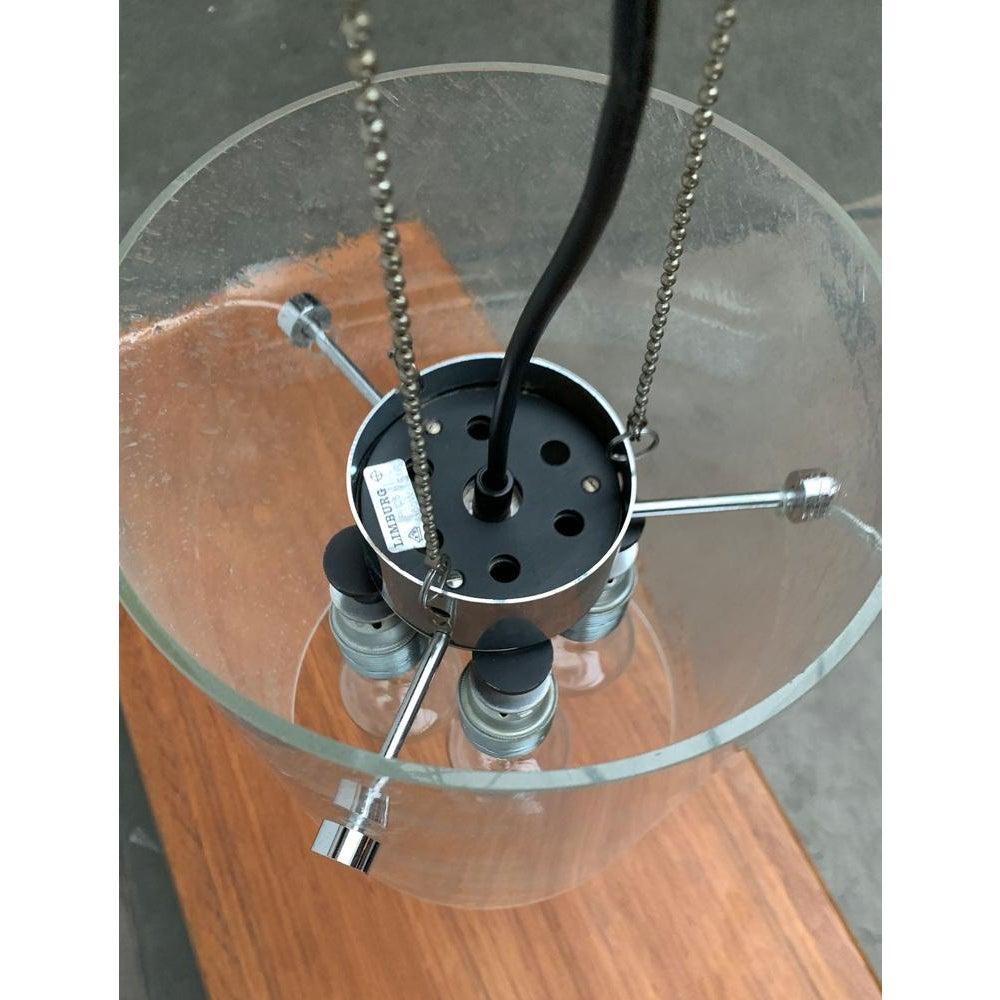 Lampada a sospensione in vetro e metallo A Space Age tedesca di metà secolo, anni '60 in vendita 5