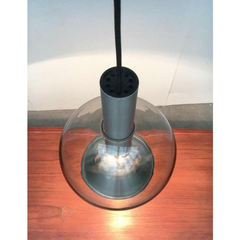 Metallo Lampada a sospensione a globo in vetro di Erco, Germania, metà del secolo scorso, anni '60 in vendita