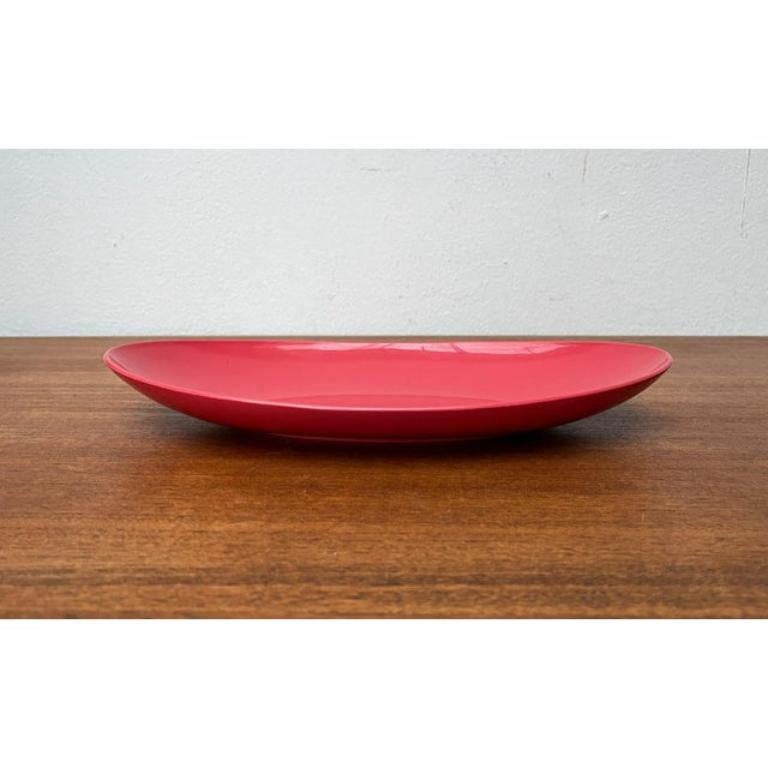 Mid-Century German Space Age Pink Plastic Bowl Plate from Revolit, 1960s For Sale 5