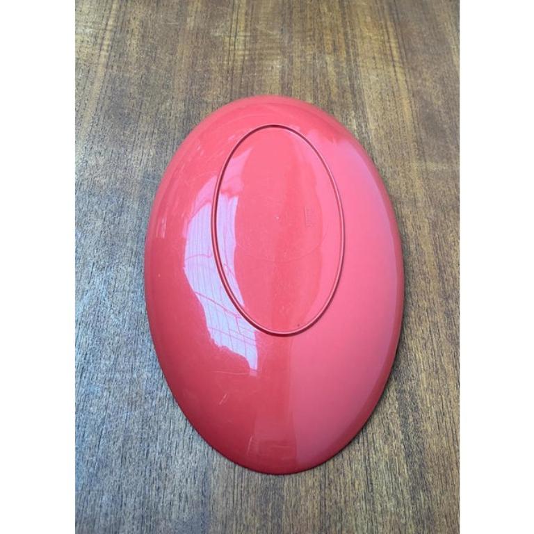 Mid-Century German Space Age Pink Plastic Bowl Plate from Revolit, 1960s For Sale 1