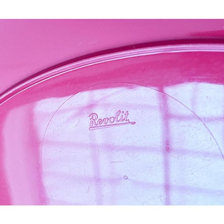 Mid-Century German Space Age Pink Plastic Bowl Plate from Revolit, 1960s For Sale 3