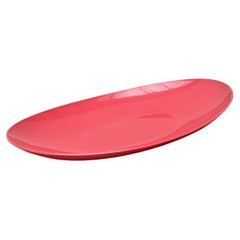 Piatto da portata in plastica rosa dell'era spaziale tedesca di metà secolo di Revolit, anni '60