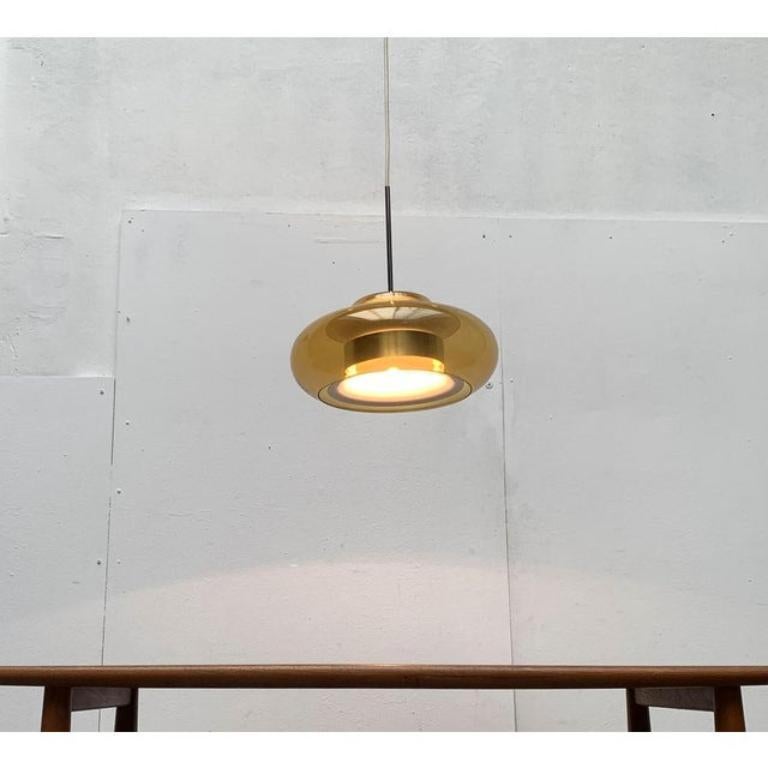 Metallo Lampada a sospensione a forma di Ufo della Germania di metà secolo di Doria, anni '60 in vendita