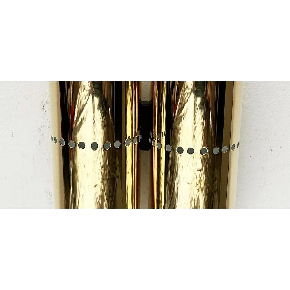 Mid-Century German Space Age Wall Lamp in Brass, 1960s For Sale 6