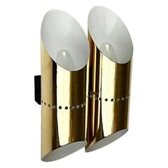 Mid-Century German Space Age Wall Lamp in Brass, 1960s
