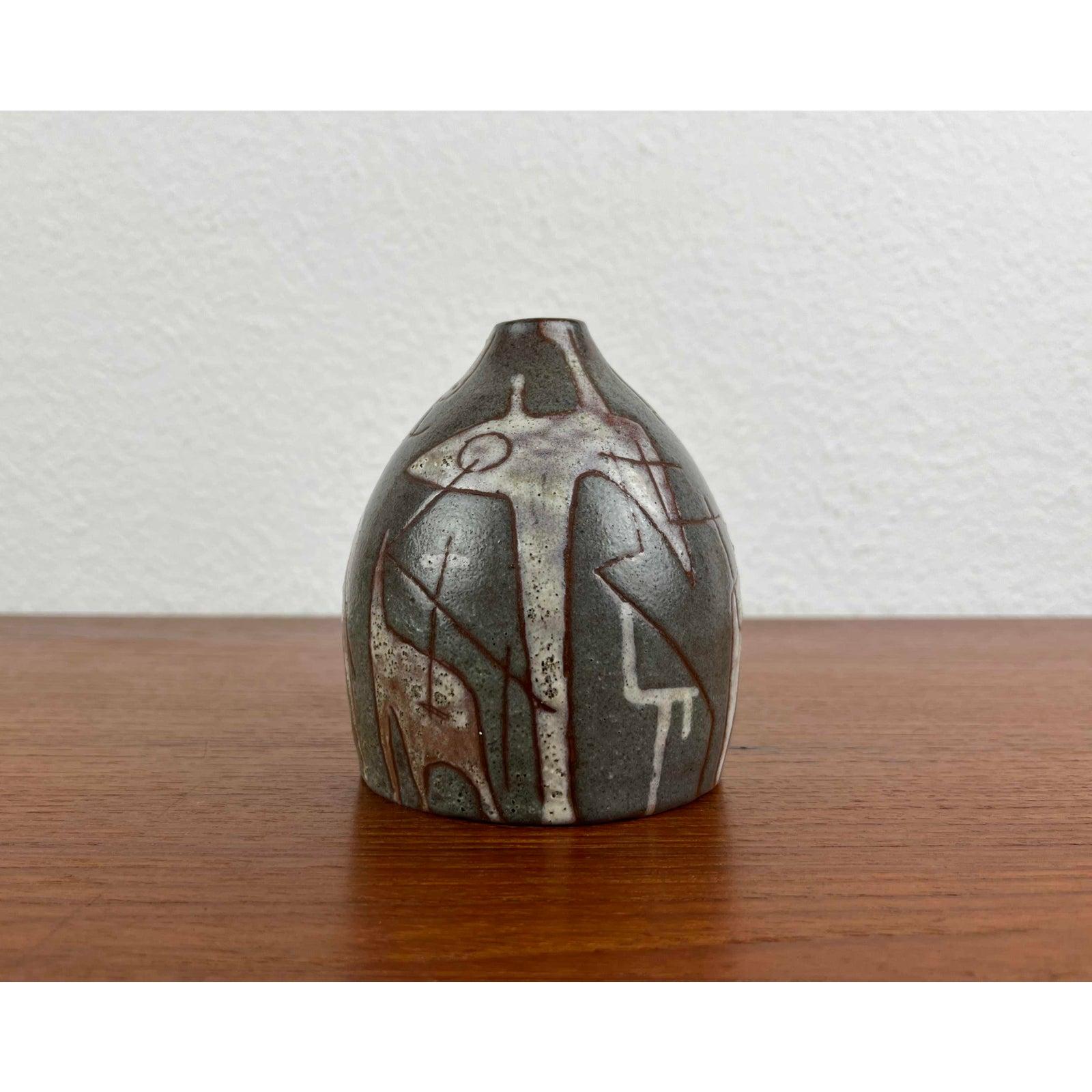 Jarrón artístico de Studio Pottery alemán de mediados de siglo, por Ingrid Fechner-Ahlers, años 60 en Excelente estado para la venta en Hamburg, DE