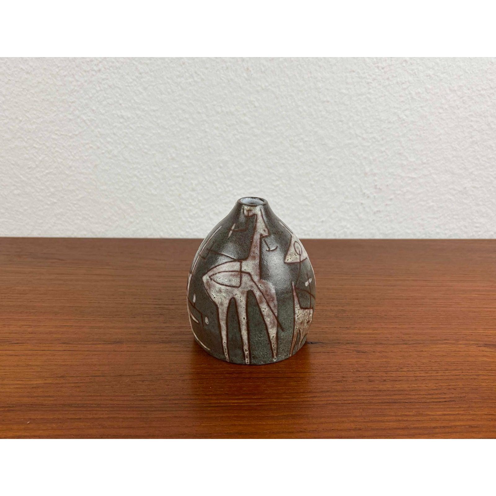 Jarrón artístico de Studio Pottery alemán de mediados de siglo, por Ingrid Fechner-Ahlers, años 60 Cerámico en venta