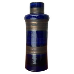Vase bouteille avec couvercle en Studio Pottery allemand du milieu du siècle, années 1960
