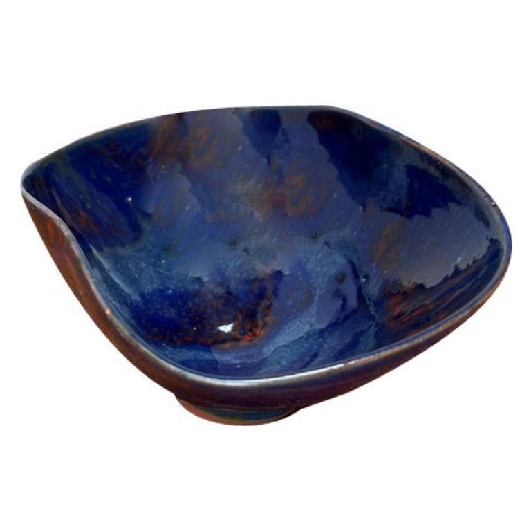 Mid-Century German Studio Pottery Bowl by Rainer Doss, 1960s For Sale