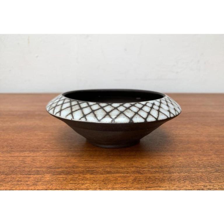 Ciotola o vaso Ikebana di Studio Pottery tedesco di metà secolo di BKW, anni '60 in vendita 5
