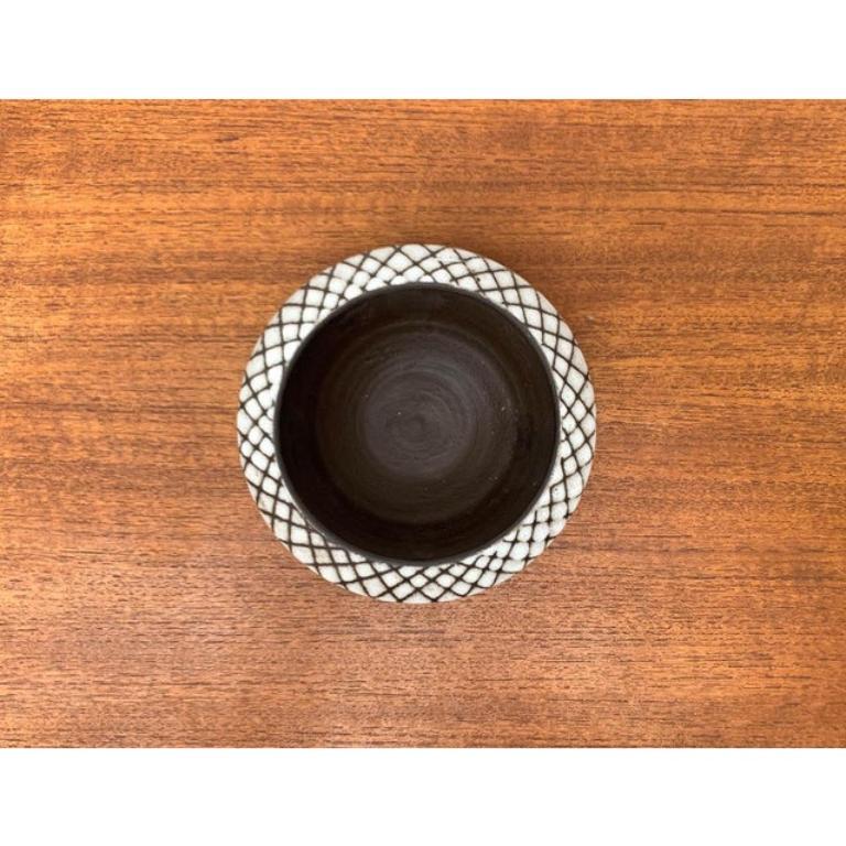 Tedesco Ciotola o vaso Ikebana di Studio Pottery tedesco di metà secolo di BKW, anni '60 in vendita