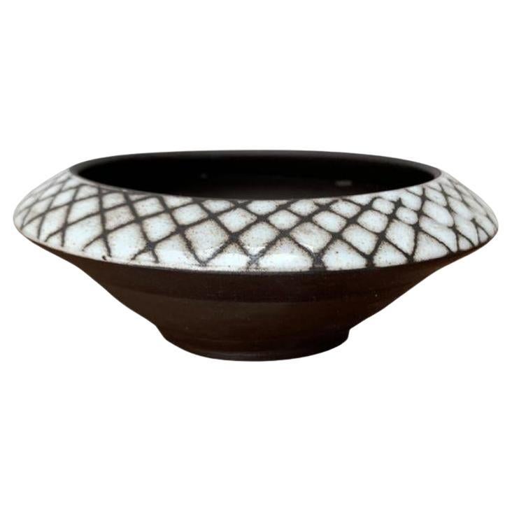 Ciotola o vaso Ikebana di Studio Pottery tedesco di metà secolo di BKW, anni '60 in vendita