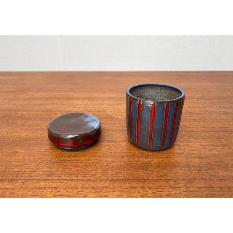 Mid-Century German Studio Pottery Box with Lid from Töpferei Bücking, 1960s In Excellent Condition For Sale In Hamburg, DE