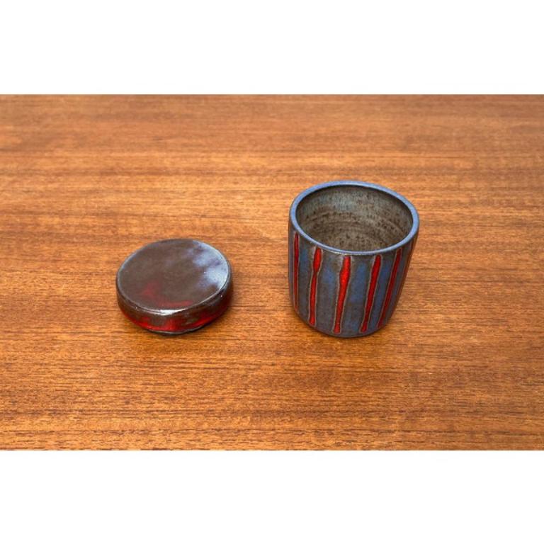 20th Century Mid-Century German Studio Pottery Box with Lid from Töpferei Bücking, 1960s For Sale