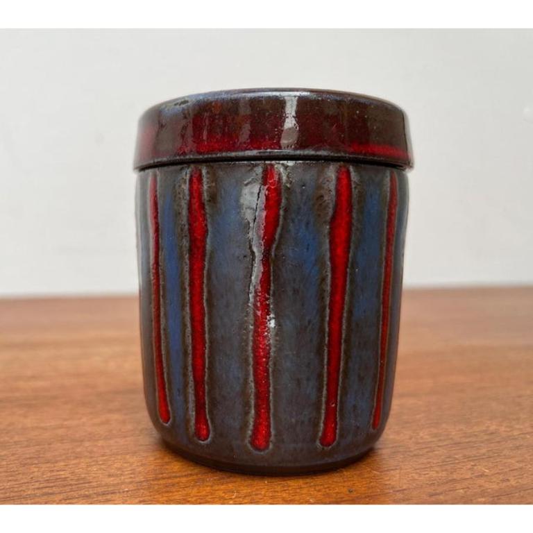 Ceramic Mid-Century German Studio Pottery Box with Lid from Töpferei Bücking, 1960s For Sale