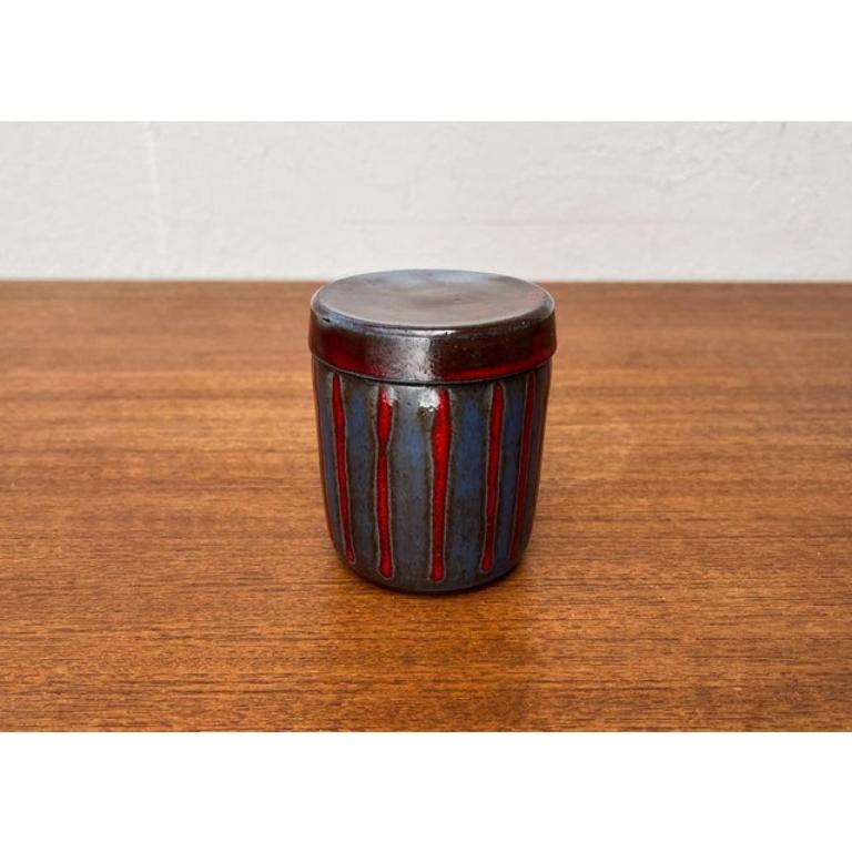 Mid-Century German Studio Pottery Box with Lid from Töpferei Bücking, 1960s For Sale 2