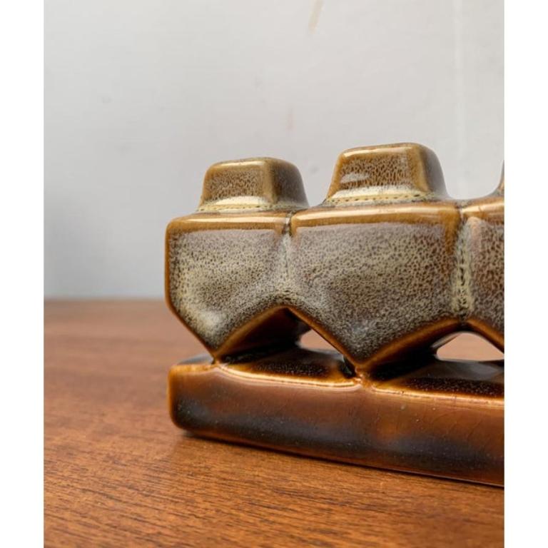 Deutsche Studio Pottery Brutalistischer Kerzenständer, 1960er Jahre im Angebot 6