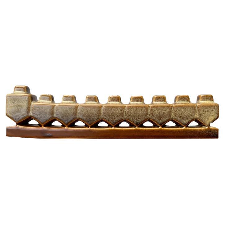 Deutsche Studio Pottery Brutalistischer Kerzenständer, 1960er Jahre