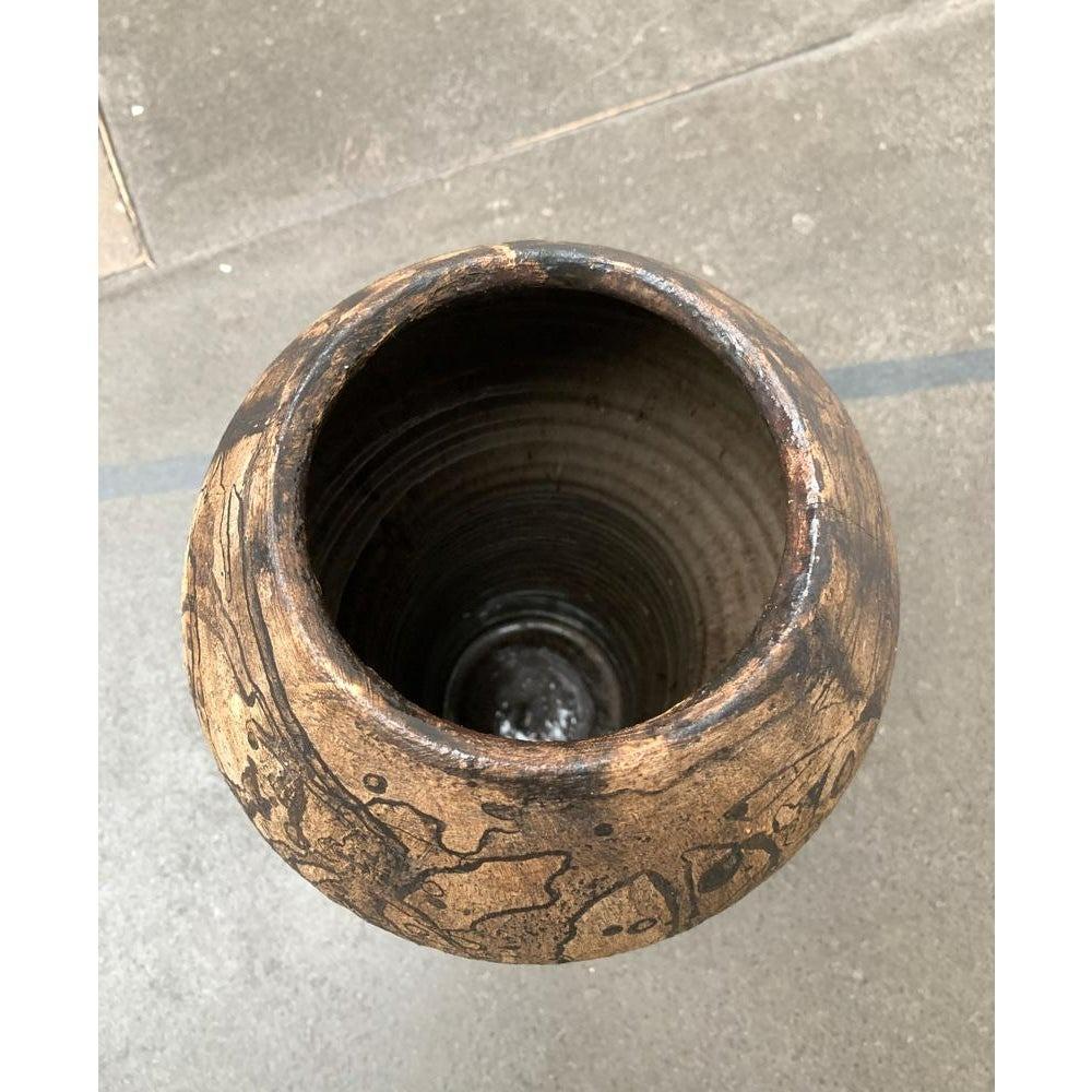 Mid-Century German Studio Pottery Brutalist Floor Vase, 1977 For Sale 5
