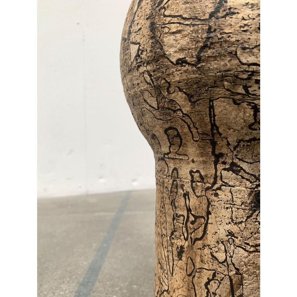 20th Century Mid-Century German Studio Pottery Brutalist Floor Vase, 1977 For Sale