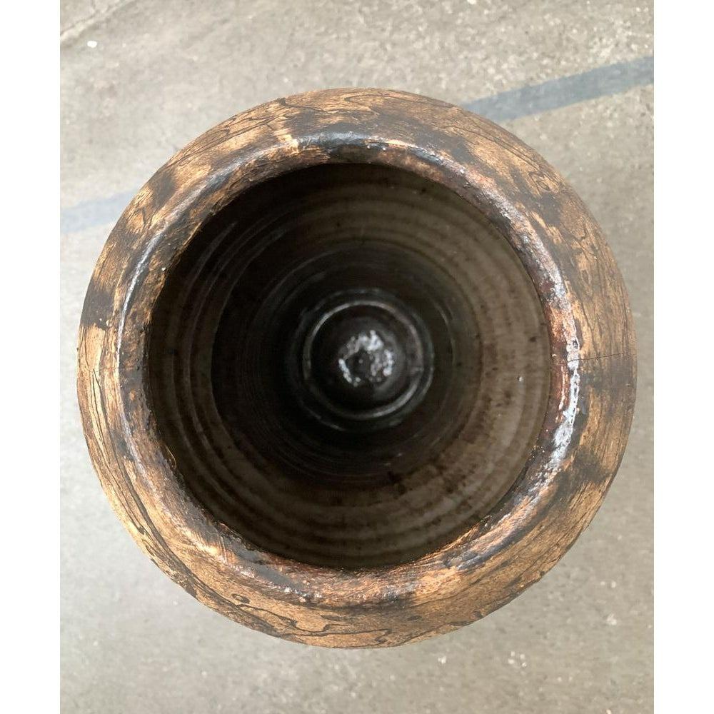 Mid-Century German Studio Pottery Brutalist Floor Vase, 1977 For Sale 1