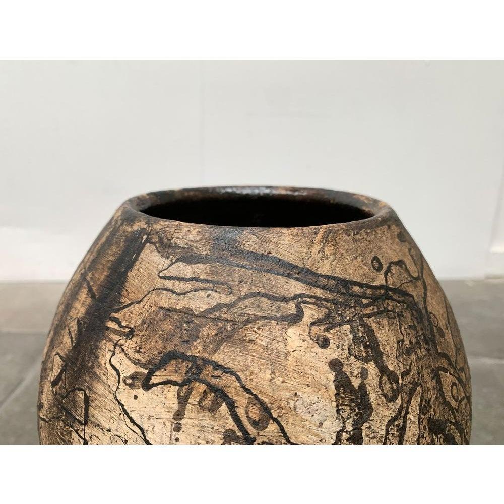 Mid-Century German Studio Pottery Brutalist Floor Vase, 1977 For Sale 2