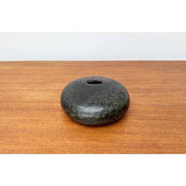 Mid-Century German Studio Pottery Brutalist Ikebana Vase, 1960s For Sale 4