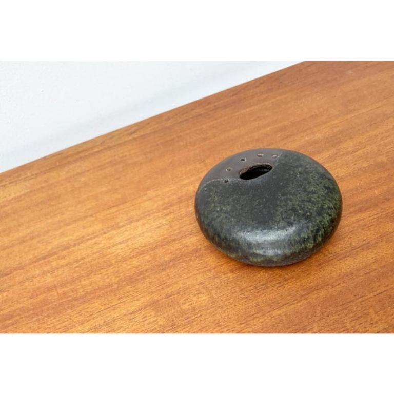 Ceramic Mid-Century German Studio Pottery Brutalist Ikebana Vase, 1960s For Sale