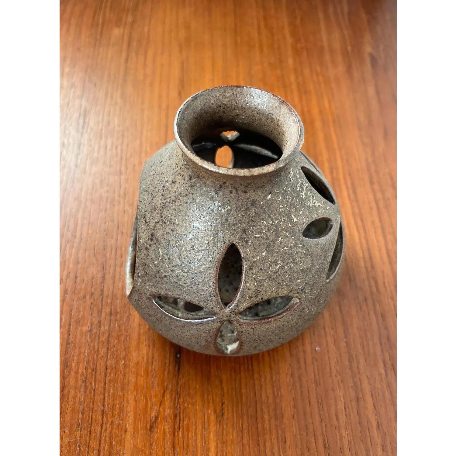 Portacandele in Studio Pottery tedesco di Melitta Teubner, 1960 In condizioni ottime in vendita a Hamburg, DE