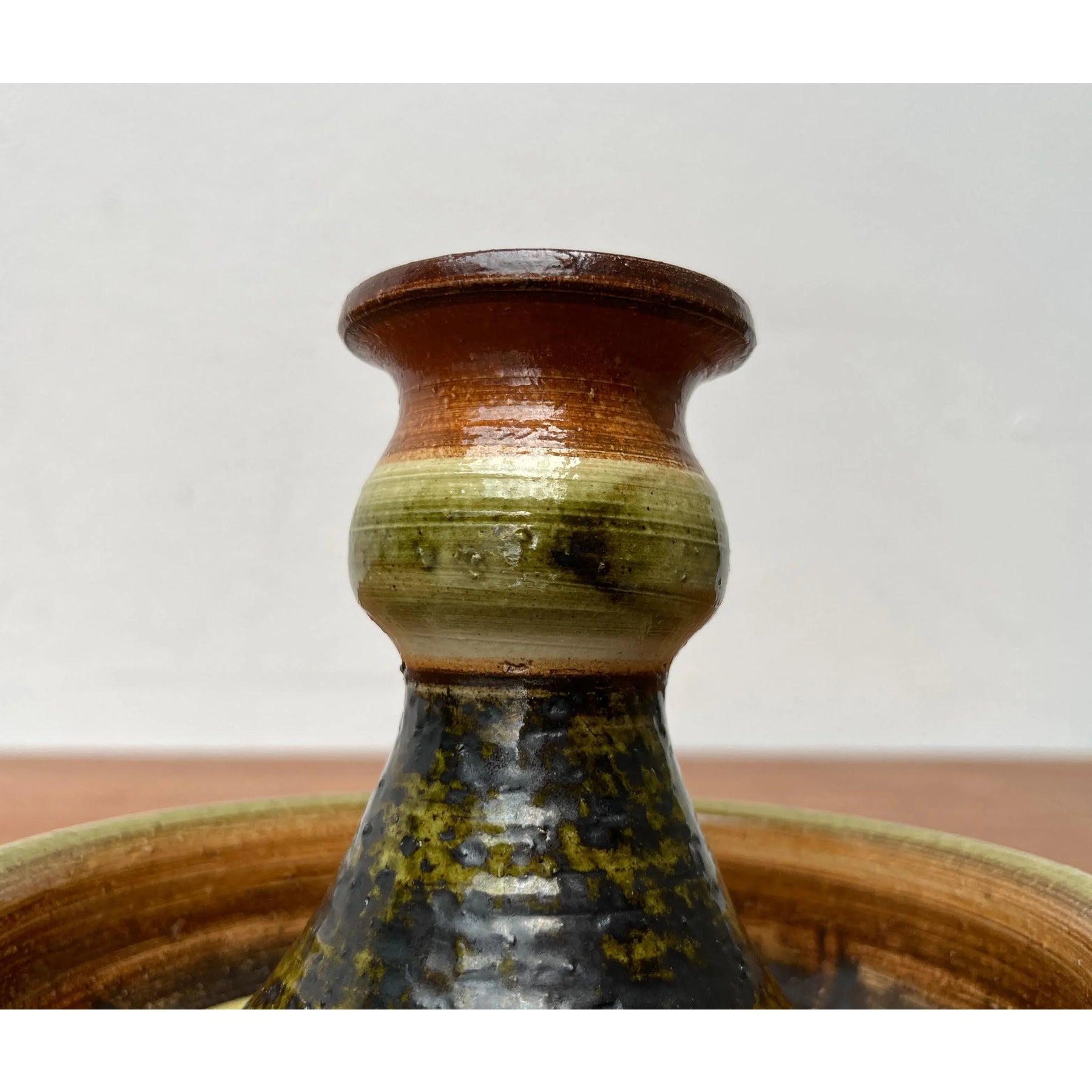 Tedesco Portacandele in Studio Pottery tedesco di metà secolo, anni '60 in vendita