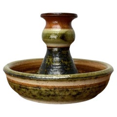 Deutsche Studio Pottery Kerzenhalter, 1960er Jahre
