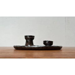 Mid-Century German Studio Pottery Candleholder by Ingeborg Busse Ceramics