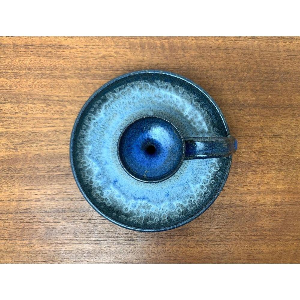 Portacandele in Studio Pottery di Meike Falck Nicolaisen, Germania, metà secolo. In condizioni ottime in vendita a Hamburg, DE