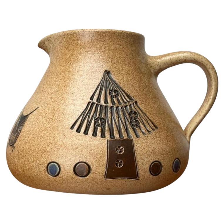 Brocca in Studio Pottery tedesco di metà secolo con design/One di Heinz Dietz, anni '60 in vendita
