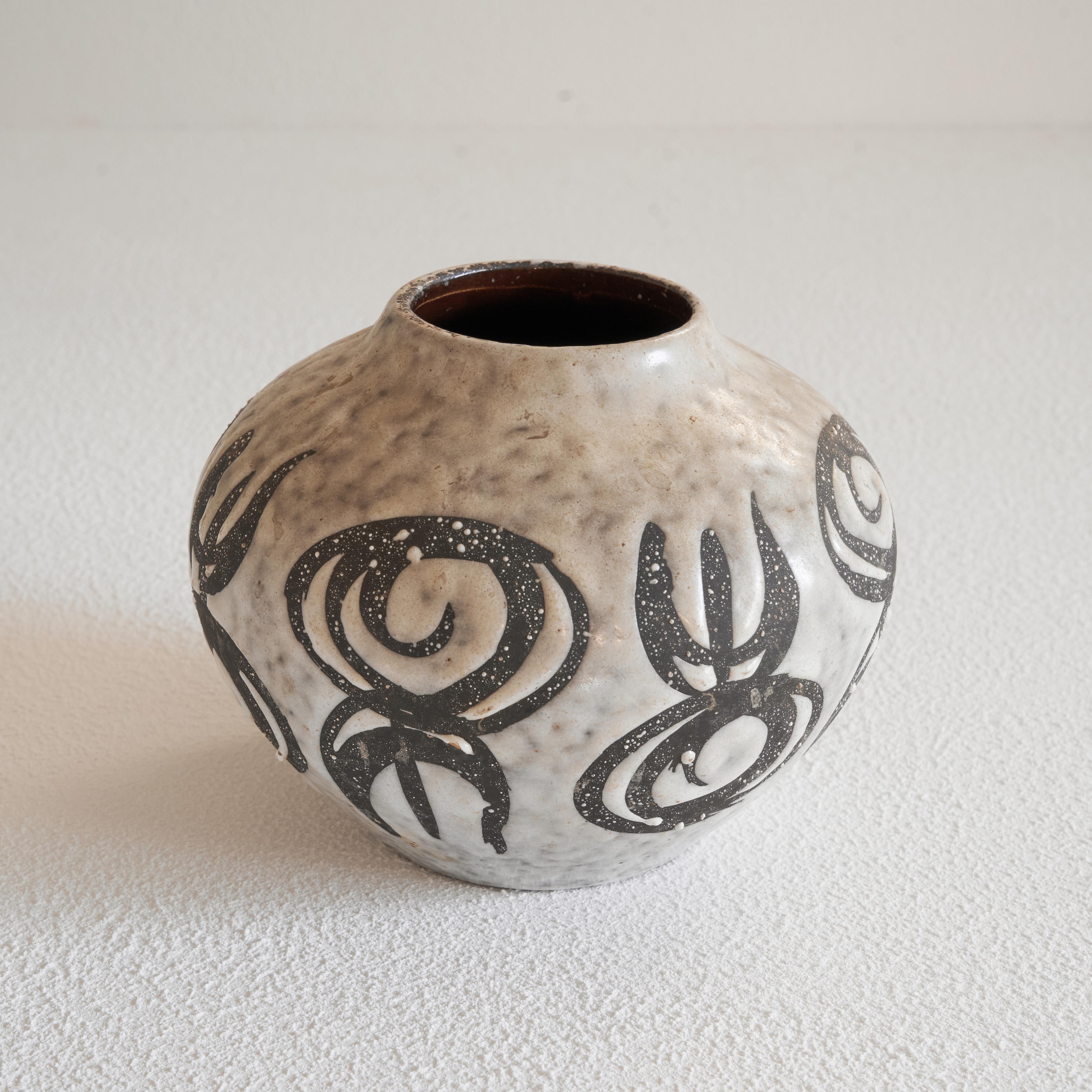 Mid-Century Modern Vase en poterie de studio allemand du milieu du siècle 1960 en vente